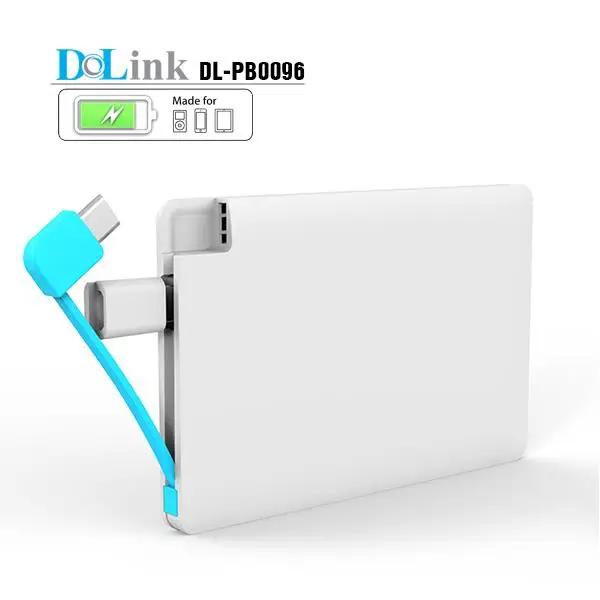 

Slim Portable Custom Logo Mobile Phone Charger 2500mah Power bank Credit Card Style