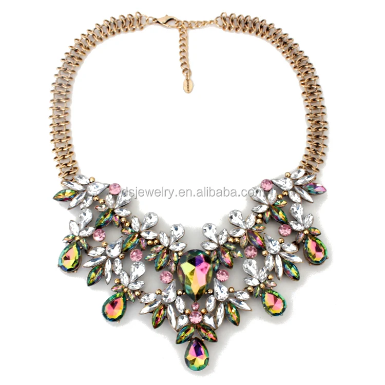 

crystal rhinestone necklace fashion statement necklace jewelry necklace
