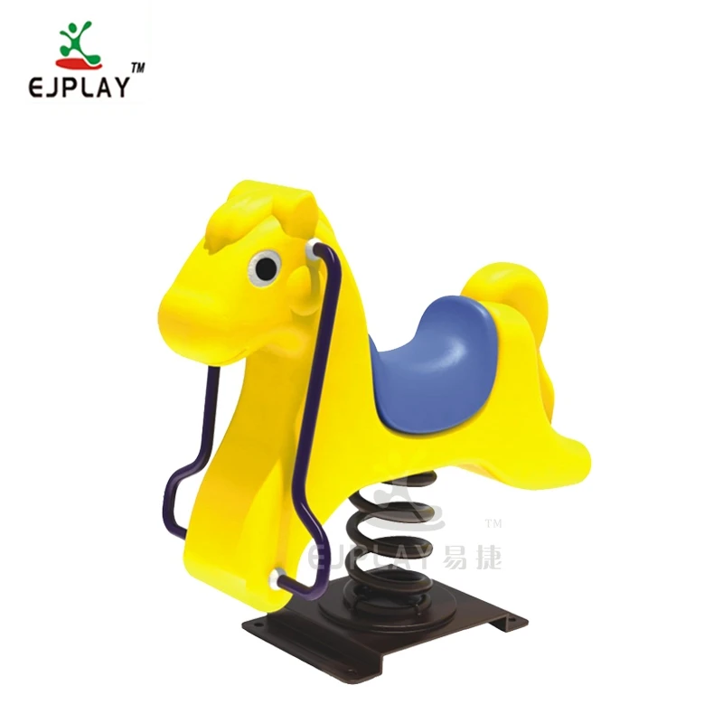 Amusement Park Kid Playground Horse Toy Children Plastic Animal Spring 