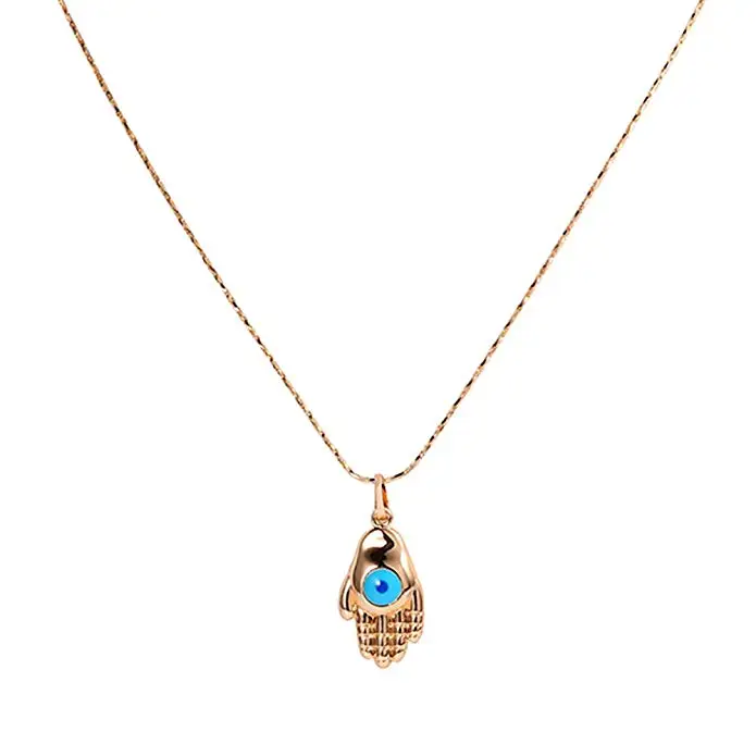M18-30013 xuping fatima hand eye necklace, china fancy fashion artificial jewellery in delhi