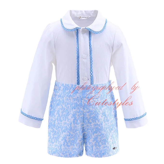 

Cutestyle Autumn Boy Clothing Set With Shirt And Shorts Cotton Suits Fashion Kids Clothing B-DMCS908-898
