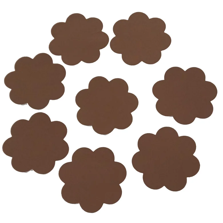 Nylon Spandex Fabric Flower Petal Shape Disposable Breast Pasties