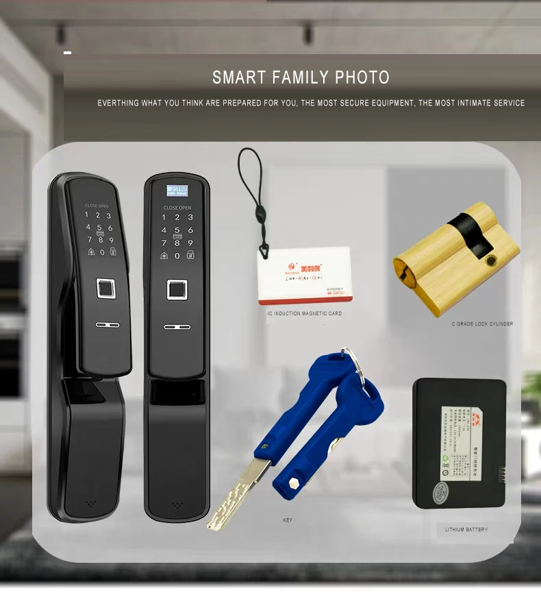 Support Tuya Customization August Keypad Gate Lock Smart Lock Wifi Intelligent Hotel Door Lock