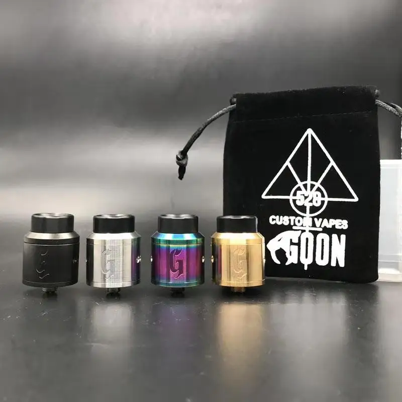 

2018 New e cigarette vape pods compatible atomizer squonker vaporizer GOON rda, Ss gold black rainbow