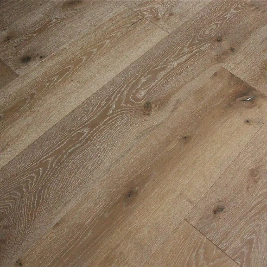 Wire Brushed White Wash 4mm Hardwood Oak Veneer Engineered Wood