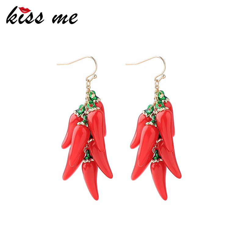 

ed01196c China Hot Red Resin Pendant Earrings Wholesale, Hoop Earrings For Women, As picture