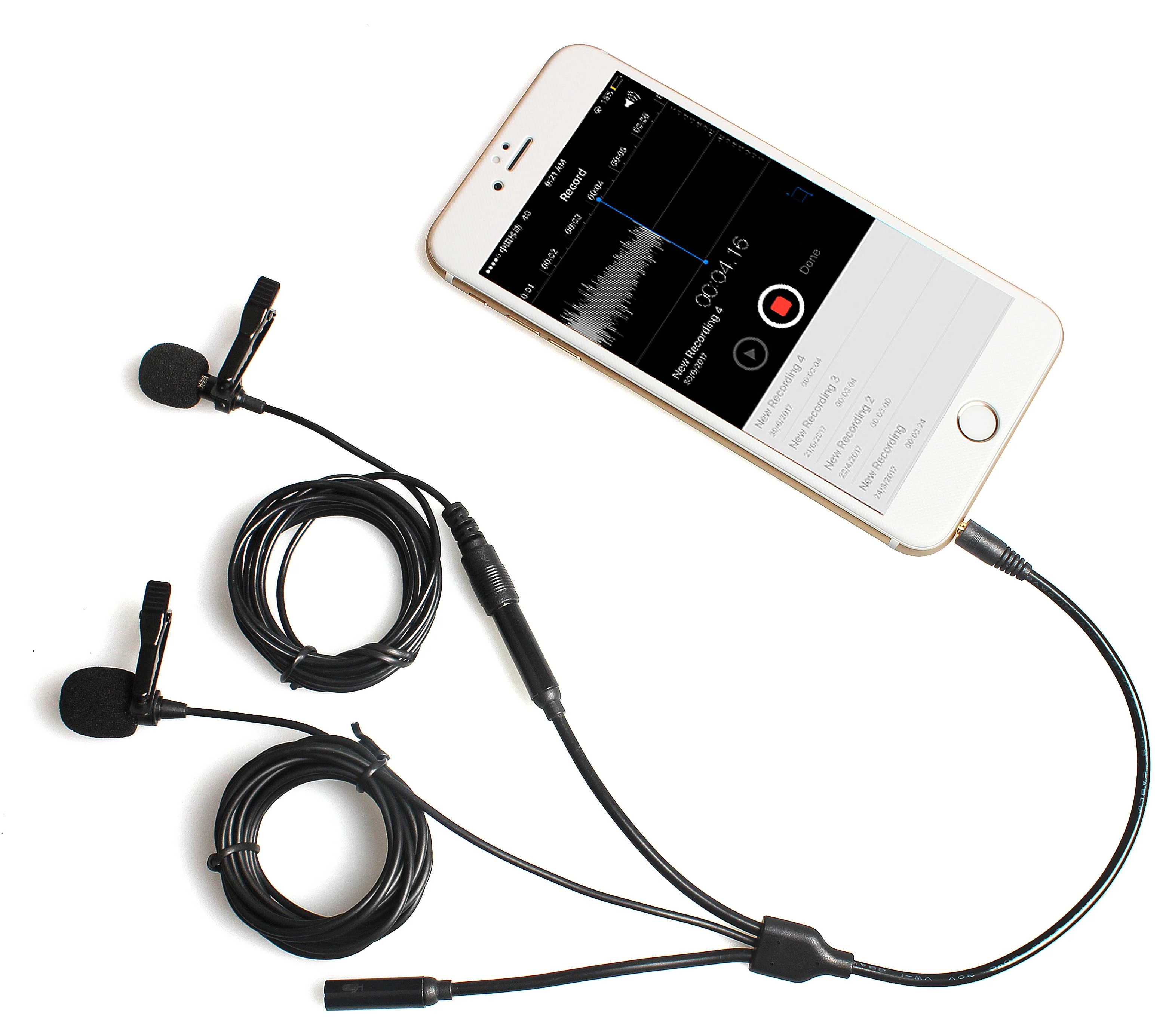 

Hot sale professional two people singing microphones for recording and singing, Black