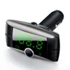 Car Charger Voltage Display Micro SD TF Music Playing FM Transmitter Metal Car Kit Handsfree Radio Mp3 Player