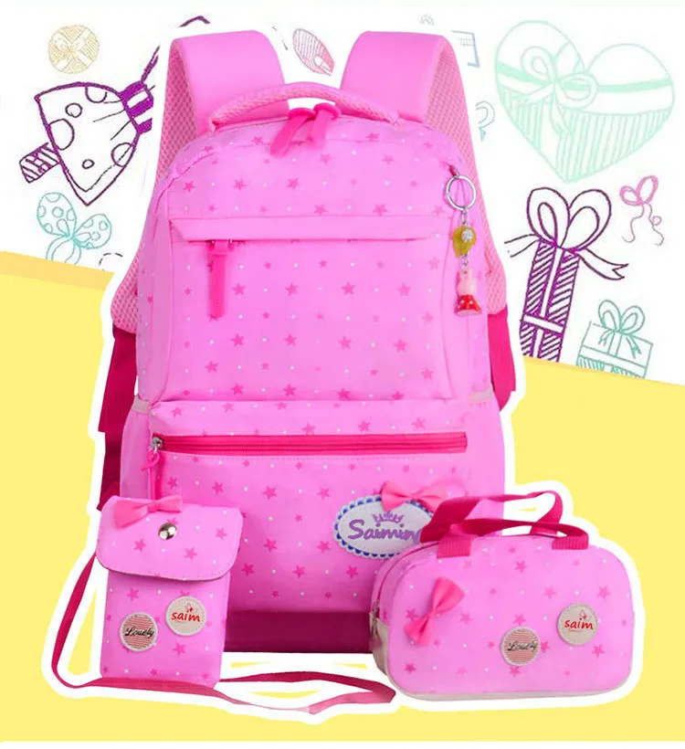 Hot Sell 3pcs Set Primary Student Girls Backpack School Bag Buy