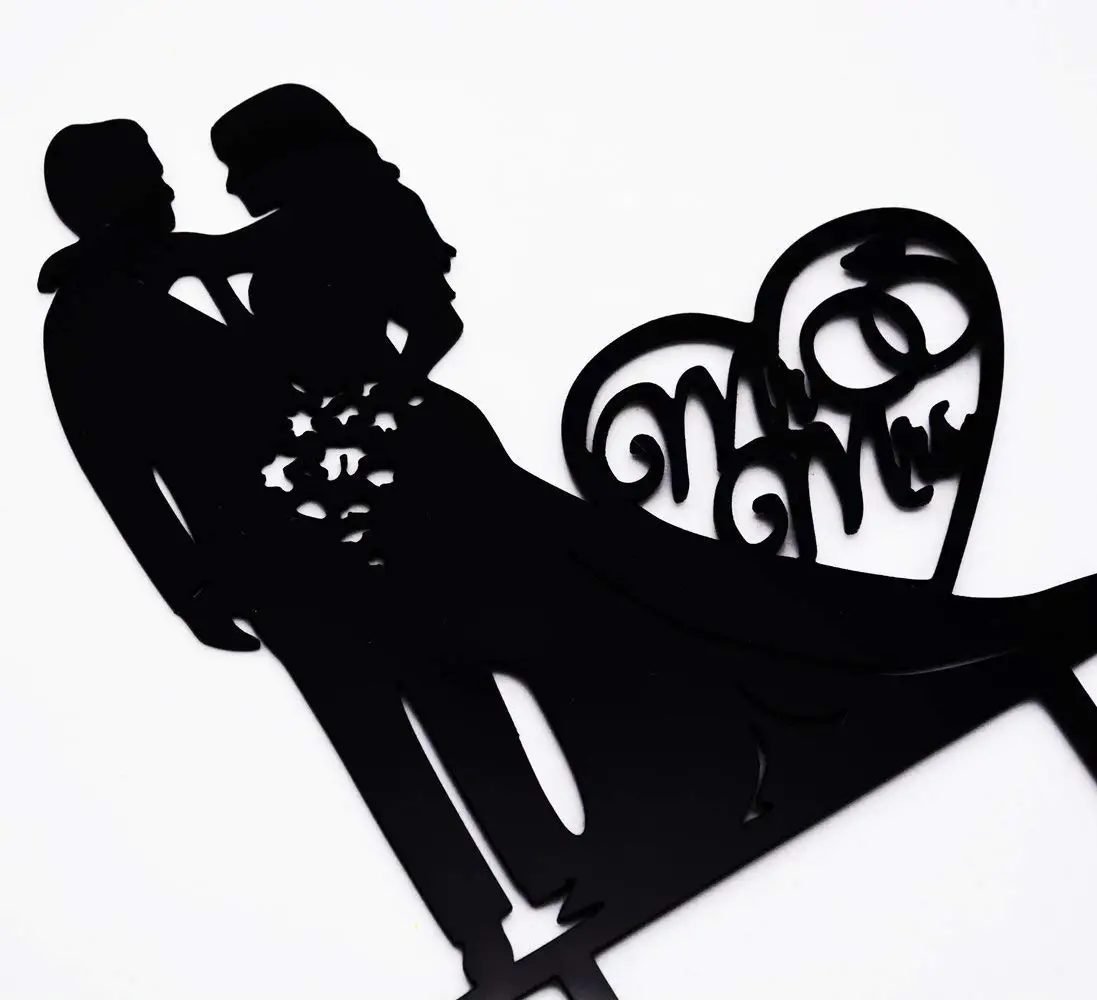 Bride And Groom Wedding Cake Topper Acrylic Wedding Party Cake Topper ...