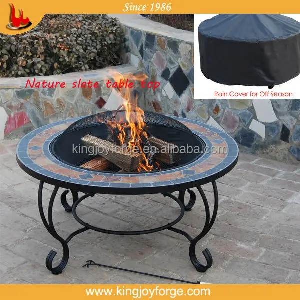 Kingjoy Nature Slate Top Bbq Brazier Charcoal Table Fire Pit