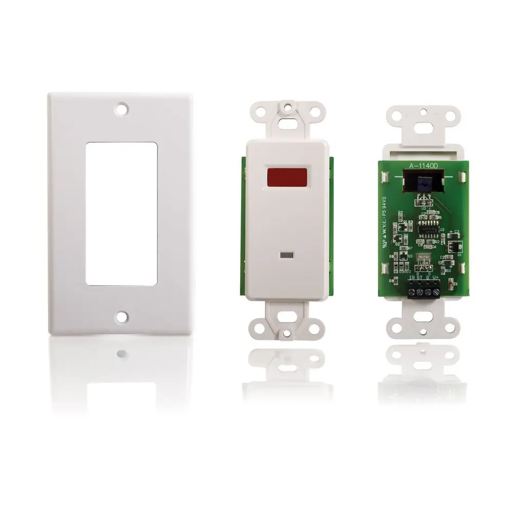 C2G/Cables to Go 40478 Infrared (IR) Remote Control Dual Band Wall Plate Receiver, TAA Compliant