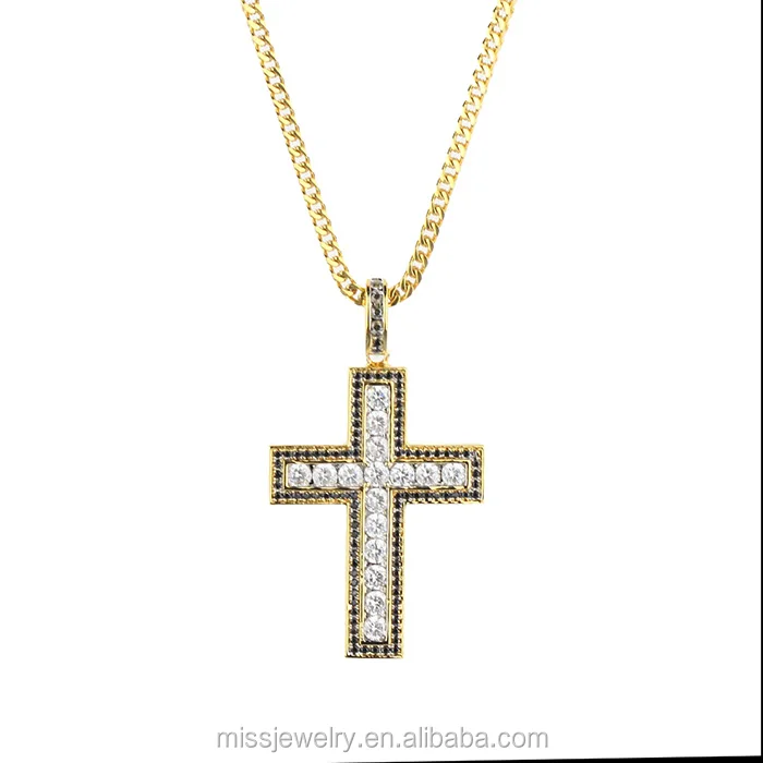 

Cheap Gold Cross Pendants CZ, Silver;gold;rose gold or gun metal black