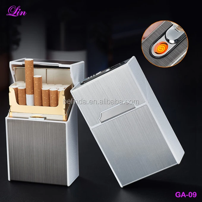 

Free Shipping by DHL/FEDEX/SF USB rechargeable lighter Cigarette Case