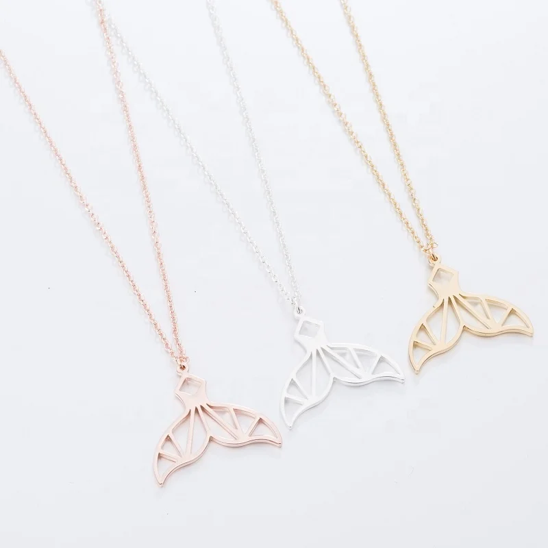 

whale tail necklace stainless steel gold necklace silver fashion necklaces 2019, Gold/silver/rose gold