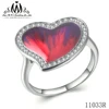 New Developed 925 Silver Enamel Heart Ring