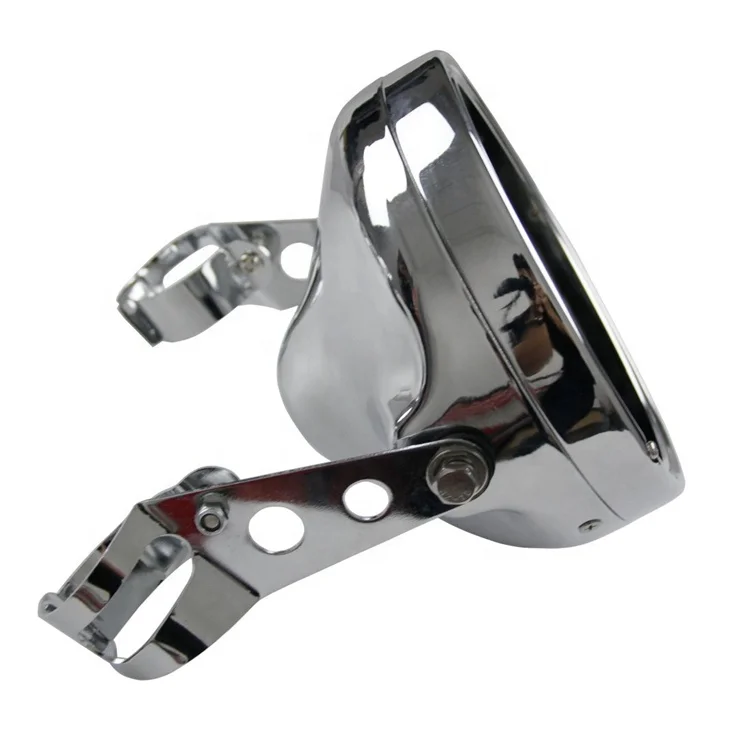 

Black Silver Side Mount Headlight Shells Motorcycle  Headlight Housing For Harley Accessories