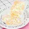 Wholesale Flat Loose Sequins Yellow Tiny Fan Shell Look Plastic Crafts Decor Nail Arts