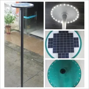 Top round all-in-one CE solar powered garden lights for street/square/park lighting(JR-CP98)