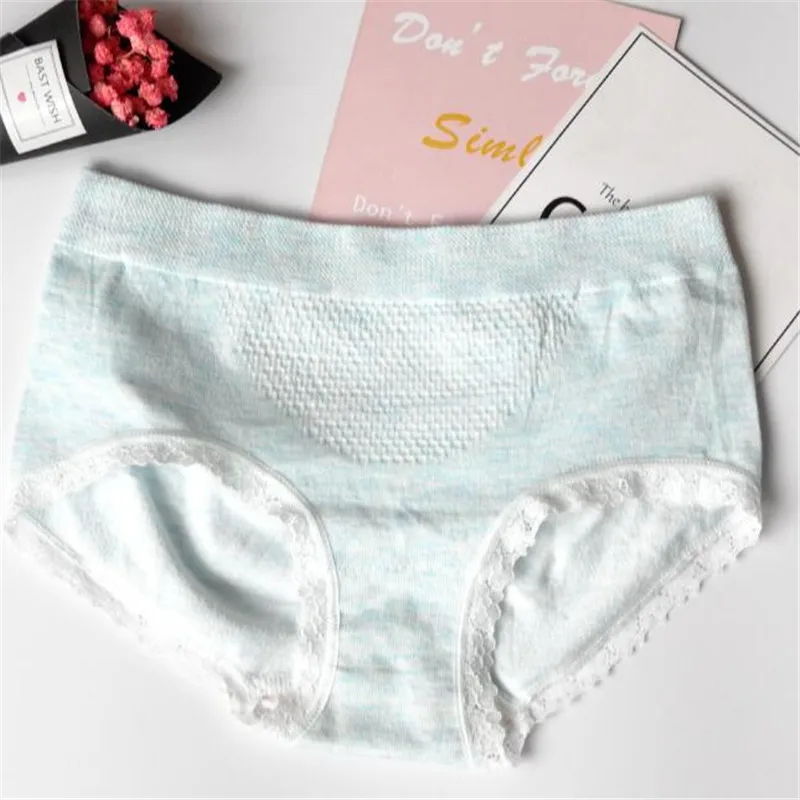 3D honeycomb seamless women underwear massage high elastic cotton file breathable waist hip ladies panties with lace