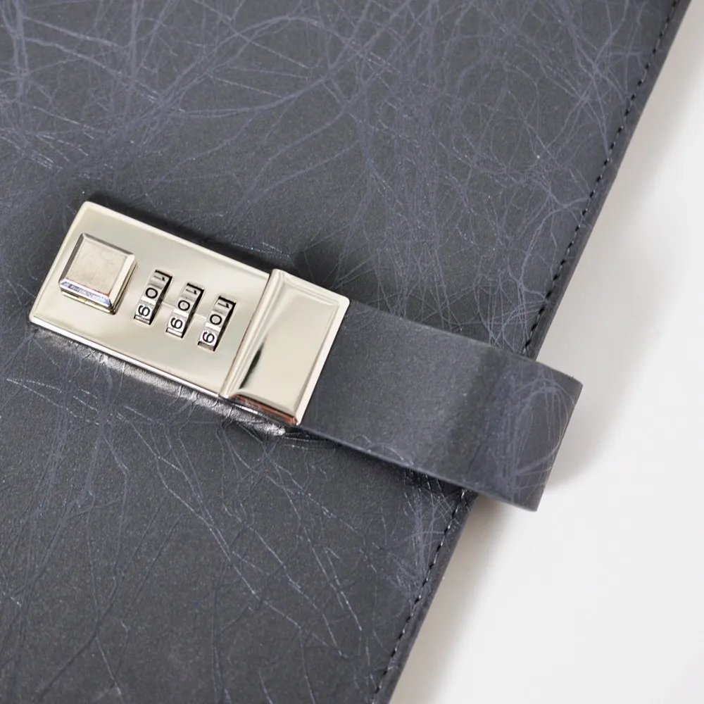 
leather diary with code lock / personal lock diary 
