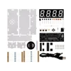 DIY Kit Red LED Electronic Microcontroller Digital Clock Time Thermometer With Talking Clock and PDF with Speaker