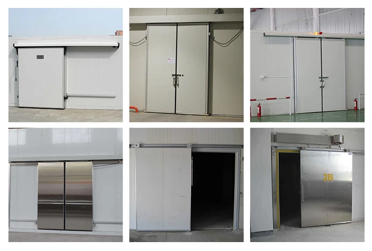 Puertas deslizantes simples o dobles de acero manuales o automáticas del fabricante de la cámara fría de la conservación en cámara frigorífica