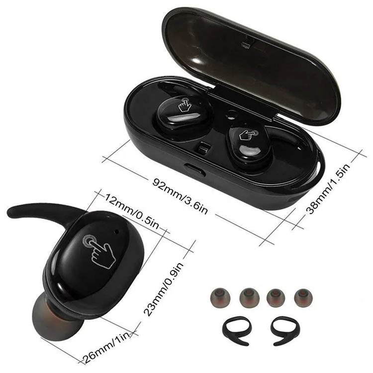 Made in china OEM Portable Stereo Sports Wireless  Earbuds TWS V4.1 Blue tooth Speaker with hands-free