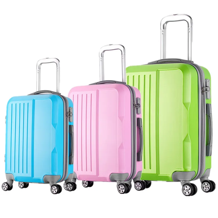 Nice Design Cheap Abs Lightweight Zipper Trolley Luggage Set With 5