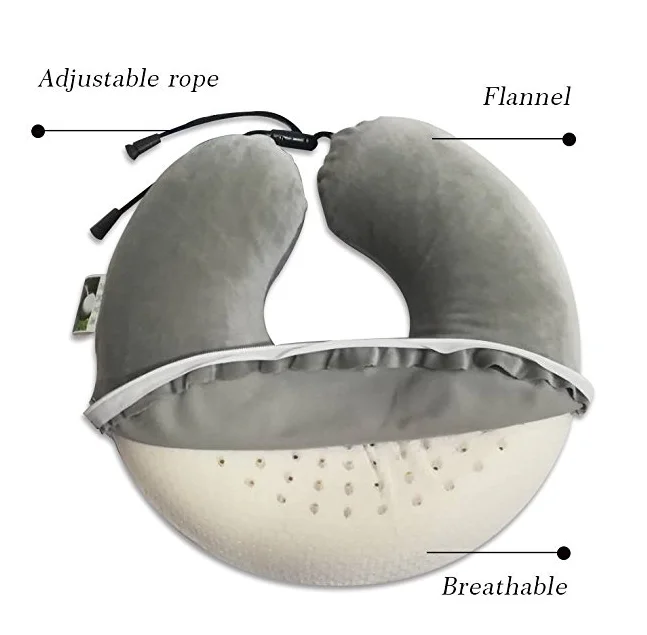 Soft Cotton Natural Latex U Shape Travel Neck Pillow Buy Soft Cotton