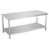 Stainless steel commercial kitchen bench , steel kitchen work table , work table for restaurant