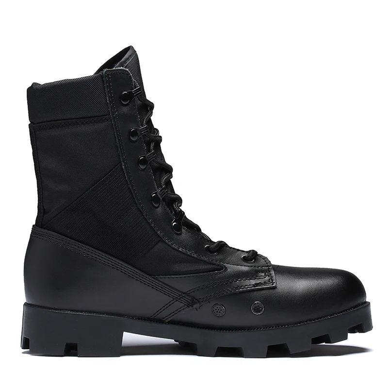 

High ankle black jungle genuine leather army boot military army combat boots