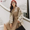 High Quality Japan Women Winter Coat Mongolian Fur Coat Women Winter Long Coat