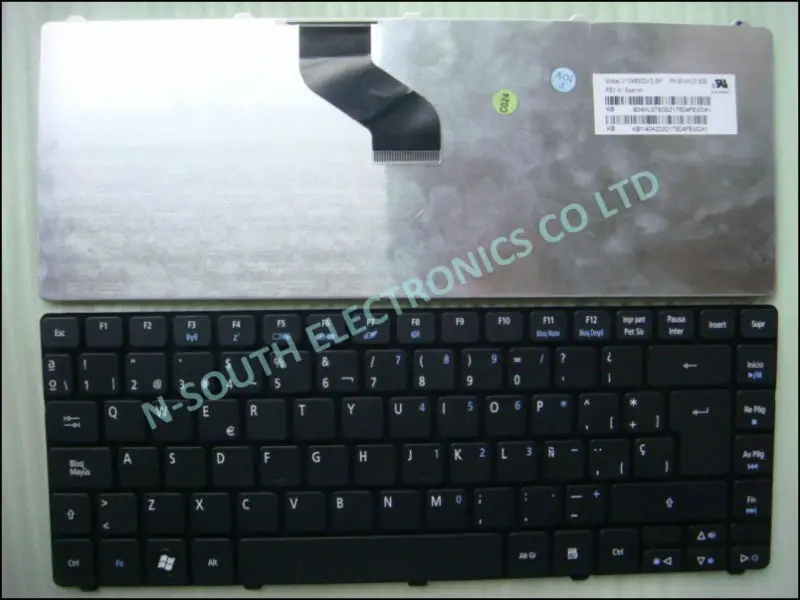 keyboard for  acer aspire 3810t 4810t 4535 4535g black spanish