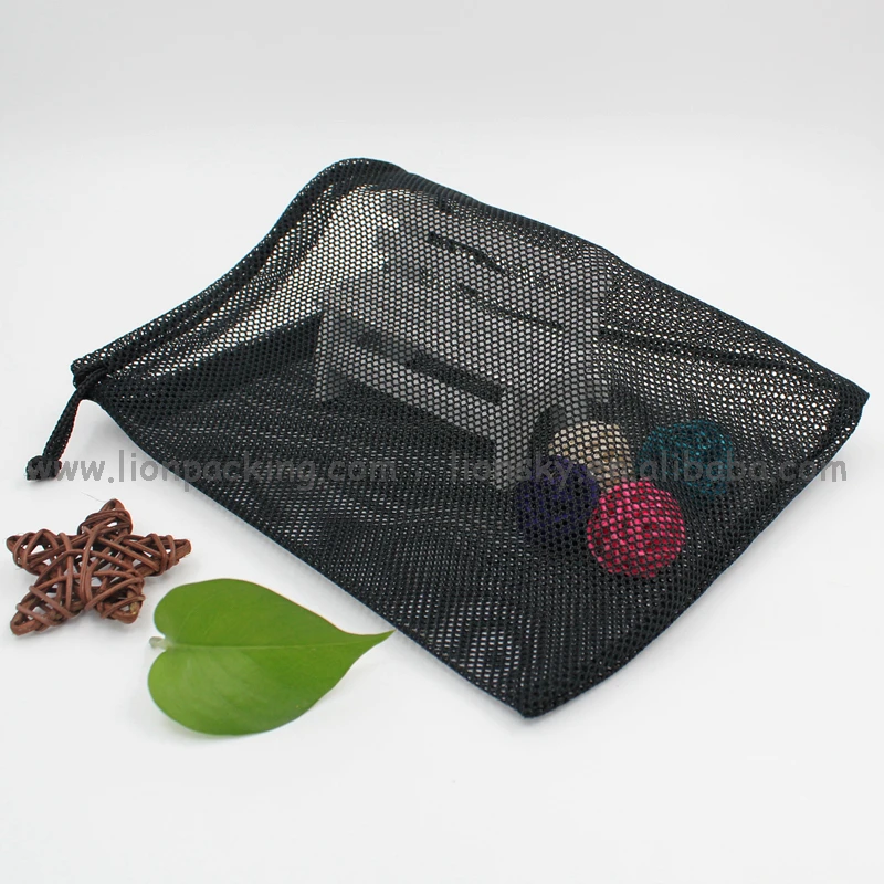 Black Small Nylon Mesh Drawstring Bag Wholesale Packing Mesh Bag Buy