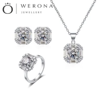 

Zirconia Bridal Necklace Earring Elegant Silver Zirconia Jewelry Diamond 925 China Set Guangzhou