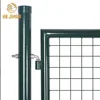 Outdoor Door Garden Fence Gate with Spear Top Green Heavy Duty Steel Door Fence Practical Barrier Wall with 3 Keys