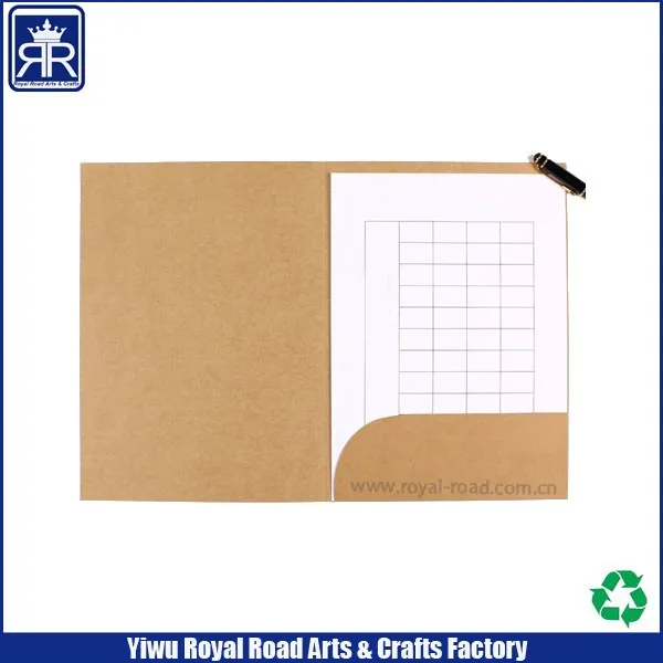 
logo printing handmade brown kraft Paper File Folder 