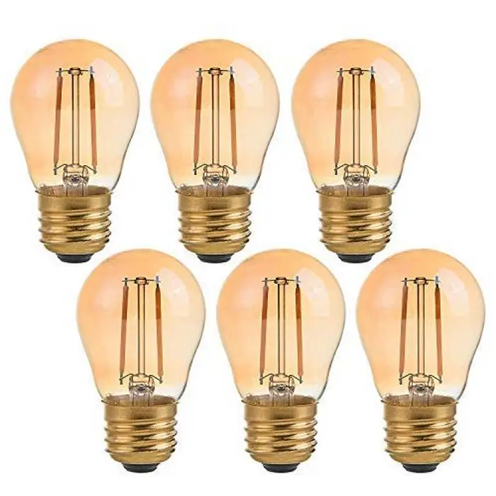 Amber Glass 2200K 110V 240V 4W A15 E26 E27 China Led Lighting Bulb