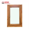 Double Glazing Aluminum Wood Window Outward Opening Window
