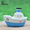 Roogo Retro Sea Fishing Boats Boat Ship Aquarium Terrariums Miniature Garden Fairy Gardens Doll House Topper Resin Decoration