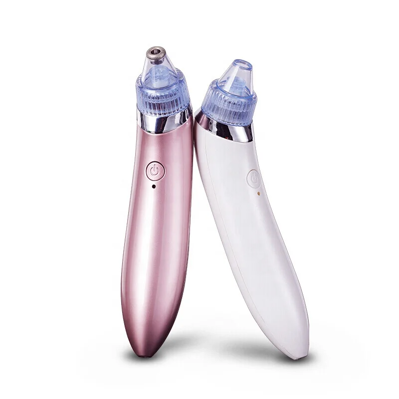 

Hot sale portable electric charging vacuum blackhead removal tool pores cleaning machine/ blackhead remover pore vacuum, White and rosy gold