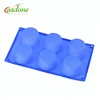 2018 hot selling pans with holes silicone cake mold six cells moon cake mold round shaped