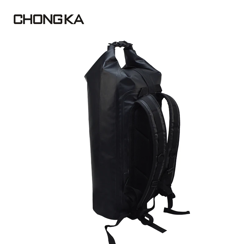 

Customized Logo large capacity 500D PVC Foldable Waterproof Backpack Waterproof Dry Bag for Hiking and Camping backpack, Black/customized