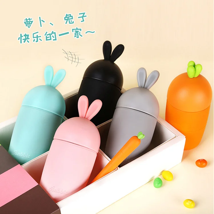 

Cactus Christmas outdoor cartoon Carrot rabbit promotion gifts colorful silicone Mini cute glass water bottle with rope for kids, Customized glass cup with lid