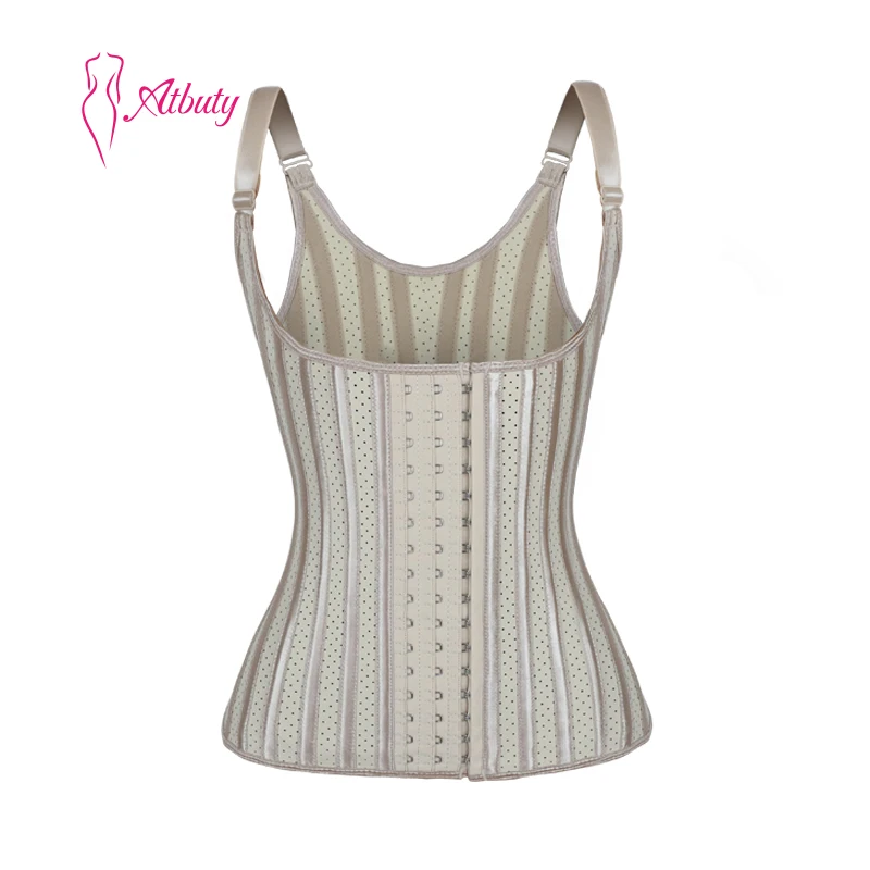 

ATBUTY 25 Steel Bone Waist Trainer Vest Women Corset Hollow Design, As shown