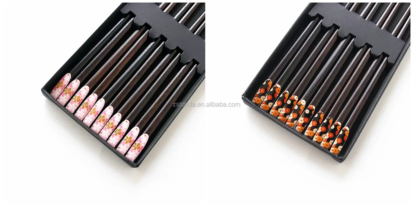 Chopsticks 5 Pairs And Gift Box Dishwasher Safe Japanese Reusable Black