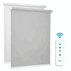 Image of excellent quality blackout fabric motorized duo cortinas roller blind