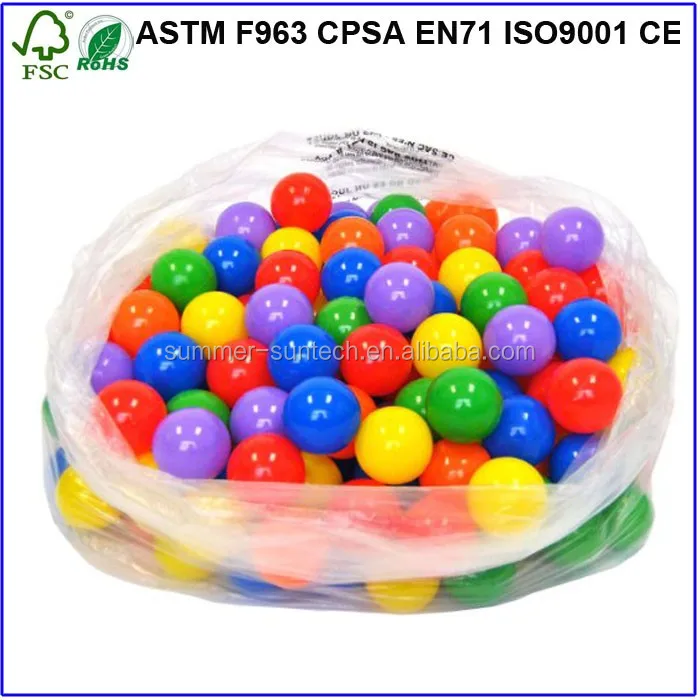 Pit Balls 6 Bright Colors Crush Proof Plastic Ball Pack of 200 Phthalate for sale online 