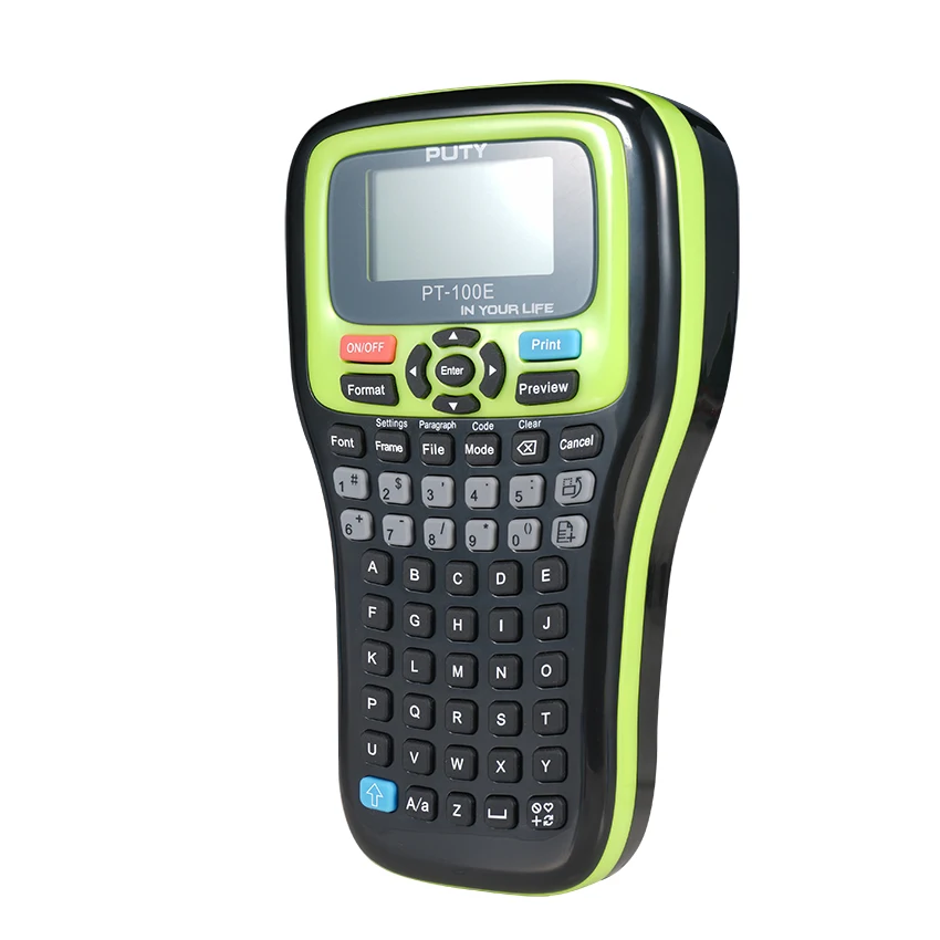 

PUTY New product 2019 strong adhesive mini printer PT-100E mini Auto cutting handheld heat shrinkable tube label printer